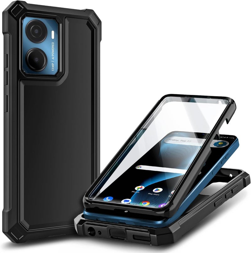 WDHD for Cricket Magic 2 5G Case (2024), AT&T Propel 2 5G with [Built-in Screen Protector], [9FT Military Grade Drop Tested] Full-Body Protective Shockproof Bumper Case (Black) - Image 1